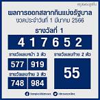 หวยออกวันที่ 1 กันยายน 60